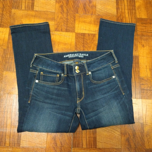 American Eagle Outfitters Denim Blue Jeans Super Stretch Artist Crop Women's 6R - Picture 1 of 7